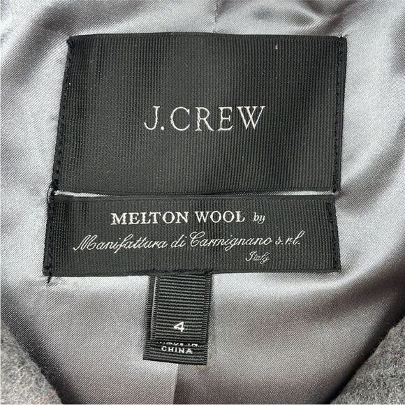 J. Crew Classic Toggle Duffle Italian Melton Wool Peacoat Winter Jacket Grey 4 - Picture 7 of 14